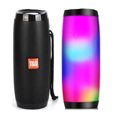 China TG157 Sound Box TG157 Function 2022 Portable Wireless Outdoor Column Phone Speaker Waterproof HIGH FIDELITY Bass Speakers TF FM Radio with LED Light for sale