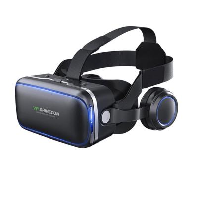 China Resin promotion! 2019 Hot Virtual Reality 3D VR Glasses New Products 3D VR BOX With Headphone For Sale for sale