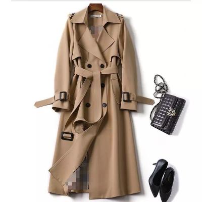 China Anti-wrinkle Droma New Korean Mid-length Trench Coat For Women 2020 Popular British Over-the-knee Overcoat For Spring Autumn for sale