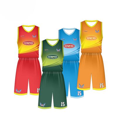 China Antibacterial Wholesale Cheap Reversible Basketball Uniforms Custom Youth Basketball Tank Top for sale