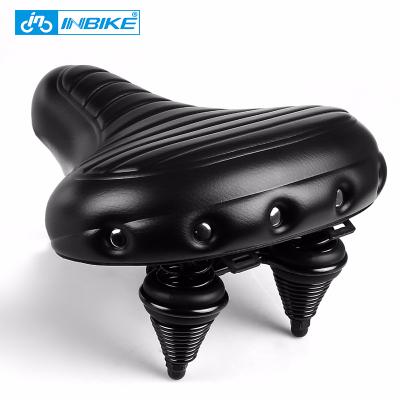 China INBIKE Motion Bike Seat Soft Wide Comfortable PU Pad Waterproof Bicycle Saddle Parts Cycling Accessories for sale