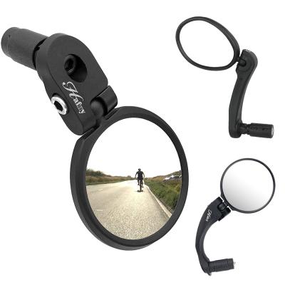 China Shatterproof Clear Stainless Steel Lens For Accessories Safe Rotatable Adjustable Rotatable Rearview Mirror Wide Angle Bike Handlebar Riding Recycling Mirror for sale