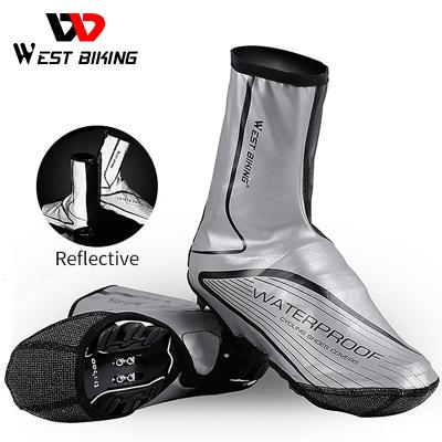 China Outdoor Sports BIKING WEST Bicycle Shoes Cover Full Zipper Winter Warming Overshoe MTB Bike Shoe Waterproof Cover Copriscarpe Ciclismo for sale