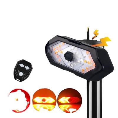 China : ABS+PC 5 Modes Warning MTB Radio Remote Control Cycling Tail Light Cycling Tail Light Waterproof Bicycle Brake Turn Signal Light for sale