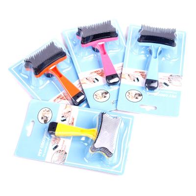 China Viable One-Click Pet Cleaning Brush Self-Cleaning Pet Needle Comb Cleaning Brush Self-Cleaning Products Pet Brush for sale