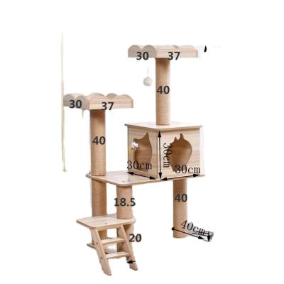 China New 2021 High Quality Viable Wholesale Cat Craft Cat Tree Pet Products Cat House for sale