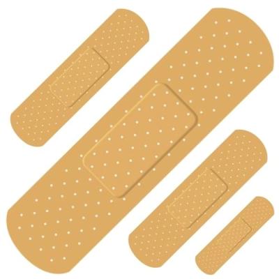 China Hot Selling Elastic Waterproof and Stronly Medical Bandage Waterproof Adhesive Flexible Cloth Adhesive Bandage for Care and First Aid Tape Wrapped Bandage for sale