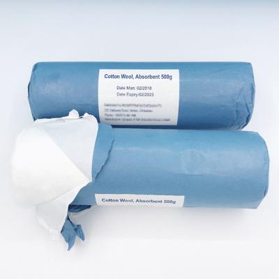 China Surgical 100% Cotton Pad Cotton Roll Water Absorption Strong Medical 100% Cotton Wadding Roll for sale