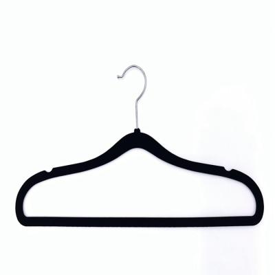 China Wholesale Custom Bathroom Multi Colors Slip Velvet Jacket Suits Clothing Hanger Durable Arc Shape Non Assembled Hanger for sale