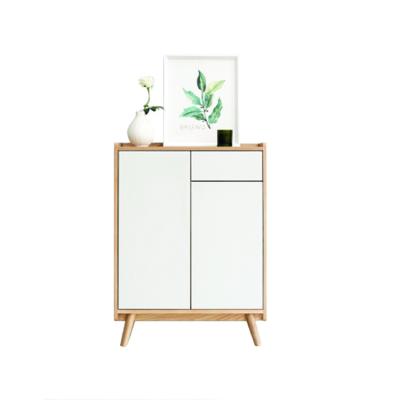 China (Other) High Quality Environment Friendly White Adjustable Two Door Modern Design Wardrobe Wooden Shoe Rack for sale