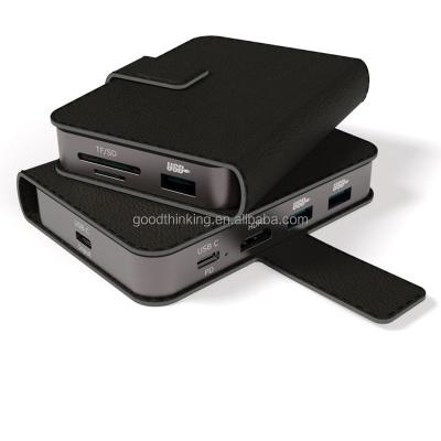 China Hub Docking Station USB 8 in 1 Fast Charging Hub Station for Laptop USB C 3.1 PD 100W with Card Reader Multi Port USB Hub for sale