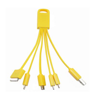 China MP3 For iPhone For Android Phone Charging Cable OEM Fast Charging Logo 6 In 1 Multiple USB Charger Cable for sale