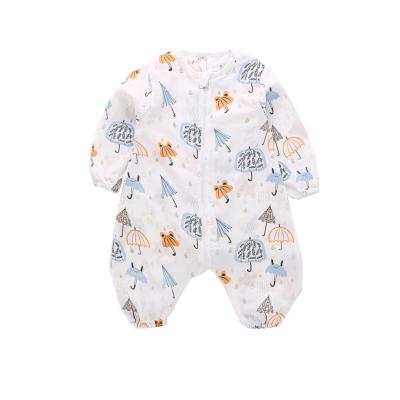 China Comfotable Gauze Baby Sleeping Bag Summer Thin Newborn Baby One Piece Pajamas for sale