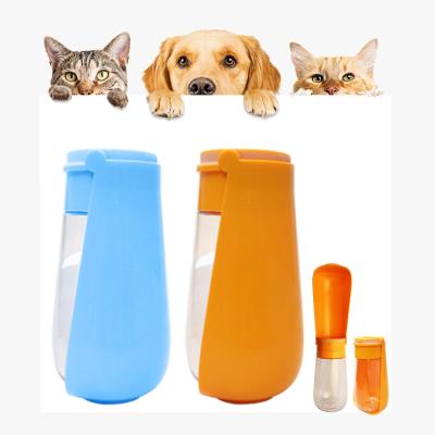 China 2021 New Portable Sustainable Travel Outdoor Convenient Food Grade Folding 400ml Pet Plastic Water Bottle for sale