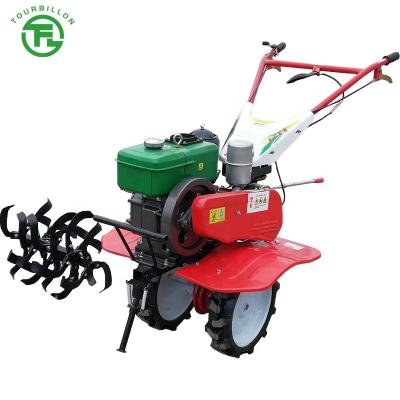 China Ariculture Gasoline and Diesel Engine Small Plow Machine Mini Self Propelled Power Tiller Rotary Cultivator for Agriculture for sale