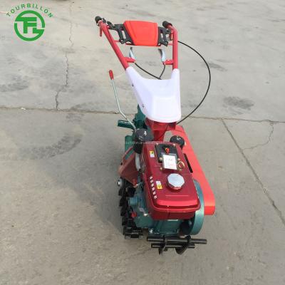 China Farms Mini Chain Track Micro-Tiller Power Agricultural Diesel Tiller And Cultivator Plow With Multiple Implements for sale