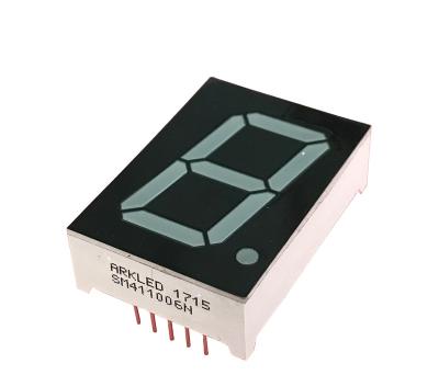 China Indoor 1 Inch Single Digit 7 Segment Yellow Green Color Led Display for sale