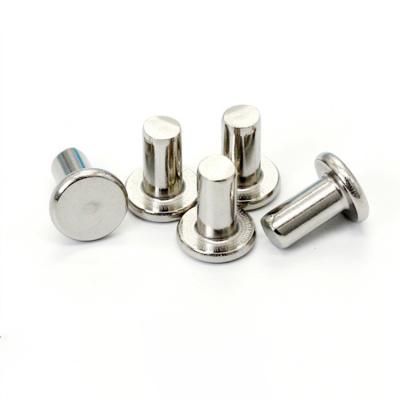 China Stainless Steel Tubular Rivets Flat Head Half Stainless Steel for sale