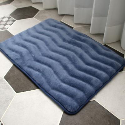 China High Quality Non Slip Wave Slip Memory Foam Door Bath Mat for sale