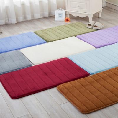 China High Quality Non Slip Water Absorbent Bathroom Non Slip Memory Foam Bath Mat for sale