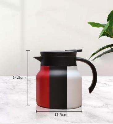 China WITH LID 800ml Coffee Pot 304 Stainless Steel Double Wall Thermo Kettle for sale