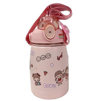 China 1300ml Double Wall Stored Thermal Water Bottle With Straw for sale