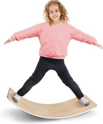 China Full Body Fitness Exercise Non Slip High Quality Eco-Friendly Wooden Balance Board Exercise Training Board for sale