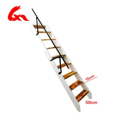 China Indoor Folding Ladders Attic Folding Stairs with Folding Railing Staircase Folding Attic Ladder for sale