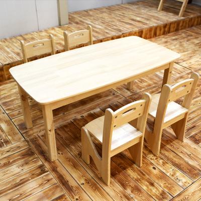 China Solid wood table and chairs for modern kindergarten for sale