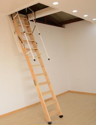 China Folding Ladders Hot-selling Wooden Attic Ladder for sale