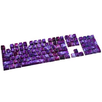 China Computer Keyboard PBT 104keys Cherry Starry Purple Style Switch Keycaps For Mechanical Keyboard Keycaps for sale