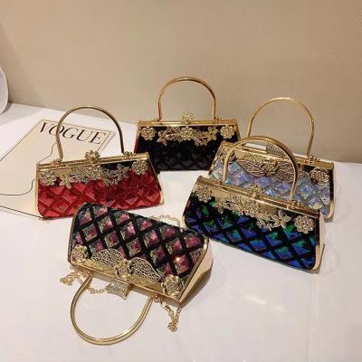 China Party Women's Clutches High Quality Luxury Wedding Evening Purse Sequin Chain Ladies Bags for sale