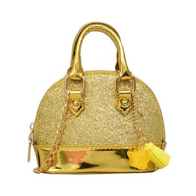 China Newspaper Used Korean Children's New Fashionable Sequin Mini Bag Zero Shell Wallet Girl Princess Fashion Portable Messenger Shoulder Bag for sale