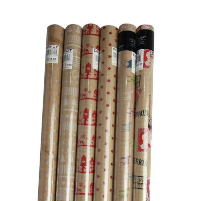 China Waterproof Paper Roll Wrapping Paper Kraft Paper , Kraft Paper Rolls Custom Printed for sale