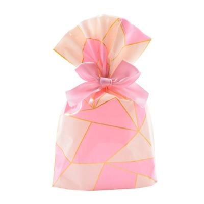 China Custom Made Pink Food OPP Bag Cookie Cellophane Moisture Proof Baking Packaging Bags for sale