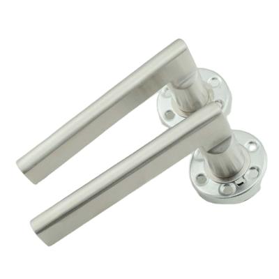 China Door L Shape Solid Stainless Steel Luxury Door Handles , Locking Door Handle for sale