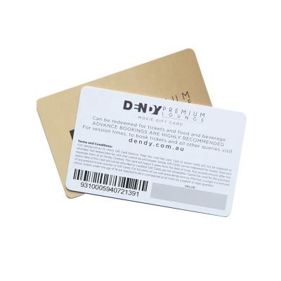 China ABS PET PVC Custom Barcode Gift Certificates OEM Waterproof Business Newly Printed PVC Plastic Card for sale