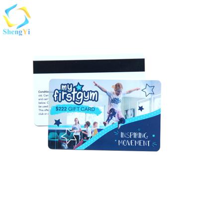 China ABS CR80 PET plastic card PVC magneti strip card factory price full color printing gift certificate for sale