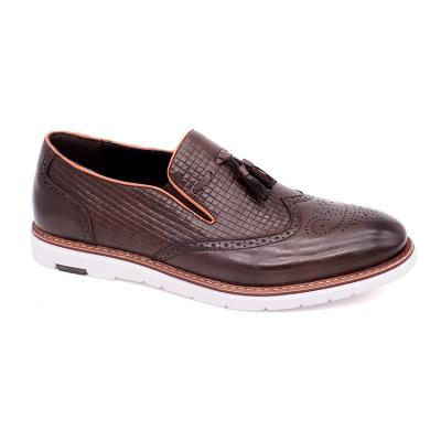 China Factory Handmade Brogues Loafer Anti-Slippery Full Shoes Man Tassel Loafers for sale