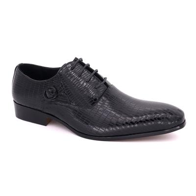 China Anti-Slippery Oxford PVC Sole Embossed PU Leather Men's Stylish Shoes for sale