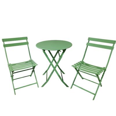 China 3pcs Garden Restaurant Dining Tables And Chair Modern Outdoor Round Patio Furniture Sets for sale