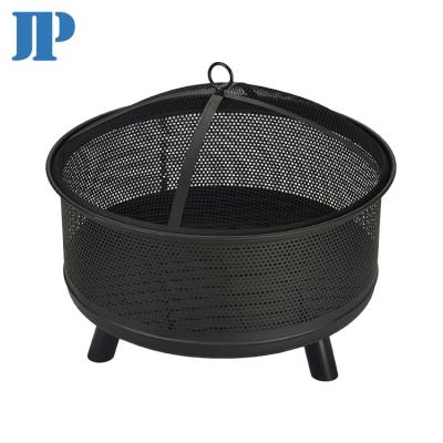 China Fire Pits Round Steel Wood Plant High Quality Outdoor Fire Pits Outdoor Firewood Burning Steel With Powder Coated 0.8-1mm D62X36 for sale