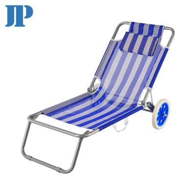 China Spring Beach Garden Chair Foldable/Portable Folding Chair With Wheel Garden Chair Outdoor Garden Furniture Metal Iron 20~35 Days for sale