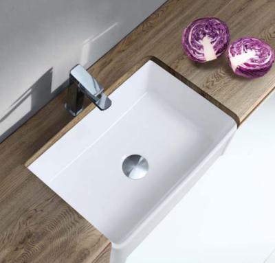 China Modern Luxury Wholesale White Ceramic Apronless Faucet Front Farmhouse Kitchen Sink for sale