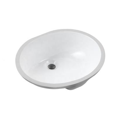 China Easy Clean Lavatory Oval Under Counter Mounted Ceramic Basin /bathroom Vanity Undermount Sinks for sale