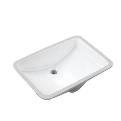 China Industrial Modern Rectangular White Large Size Ceramic Wash Basin for Bathroom for sale