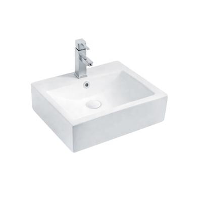 China High Tempreture Ceramic Rectangular Countertop Small White Hand Wash Basin for sale