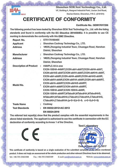 CE - Shenzhen Coolmay Technology Co., Ltd.