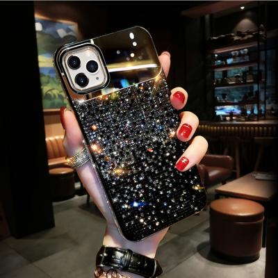 China TPU+ Diamond Luxury Glitter Shine Crystal Diamond Mirror Phone Case For 11 12 pro Max Xr Xs Max 8 7 girls phone cover for sale