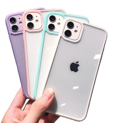 China Anti-knock luxury soft transparent case candy cover shockproof phone case for 11 12 mini pro XS max X max XR 7 8 plus Se 2020 for sale